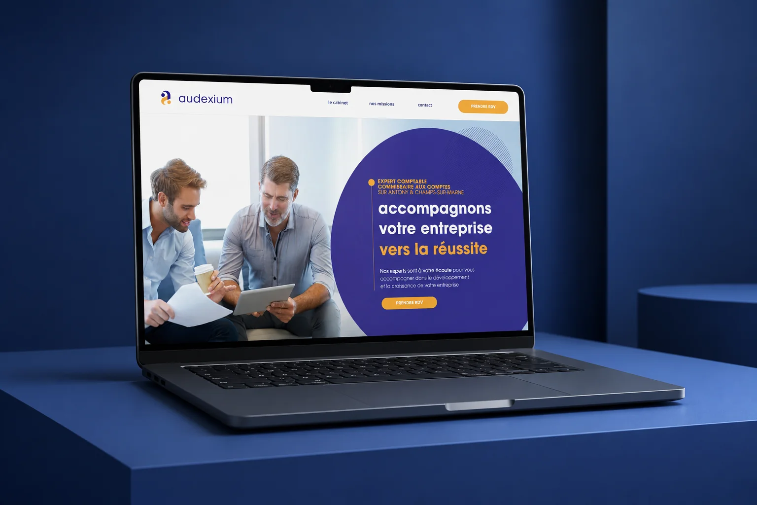 Page d'accueil du site Audexium