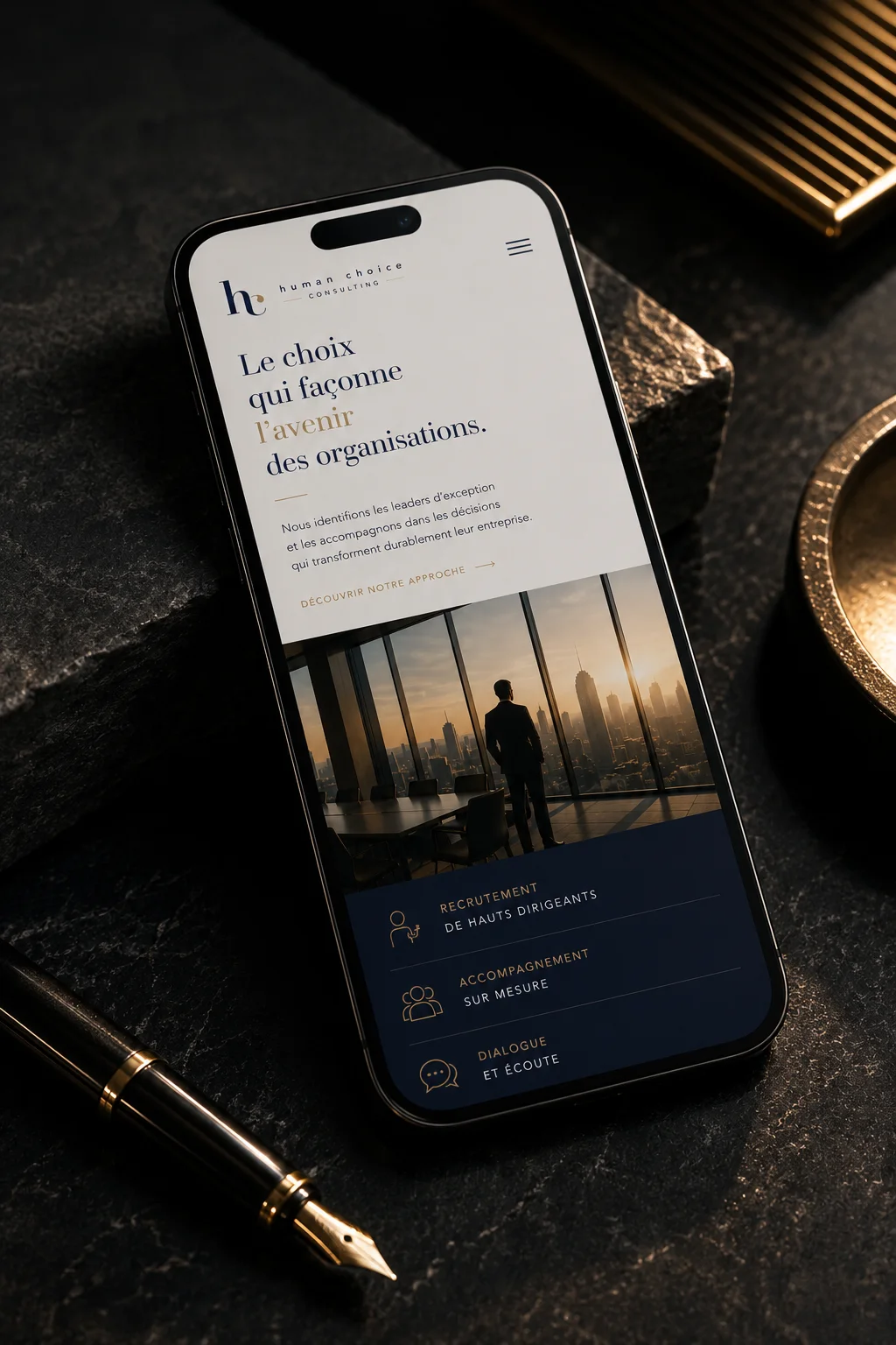 Site Human Choice : visuel d'ouverture