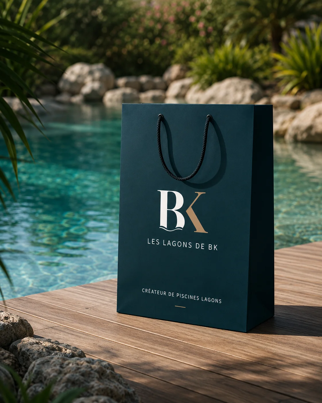 Sac shopping BK en bord de lagon