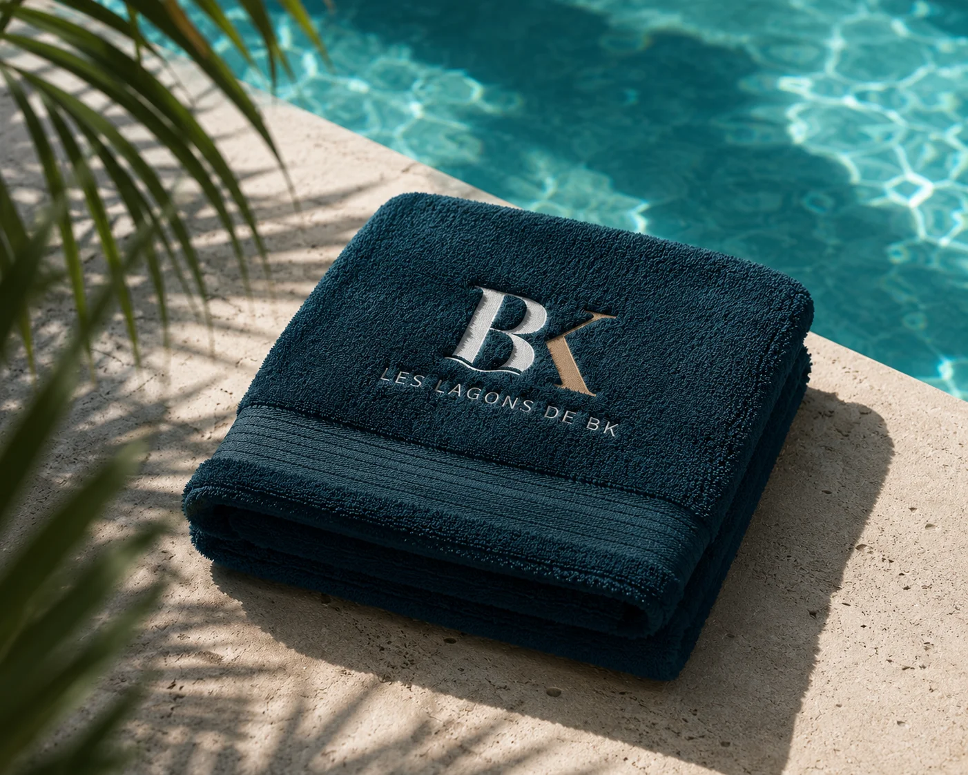 Serviette brodée BK